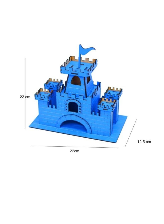 TRENDING HUT 3D Puzzle Home Decor, Construction Toy, Modeling Kit, School Project - Easy to Assemble MDF Toys. (3D Castle, 47, Count) - Image 3